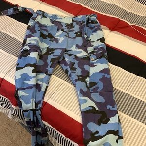 Blue cargo pants